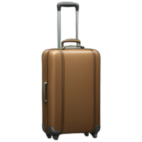 a suitcase with a waiting emoji