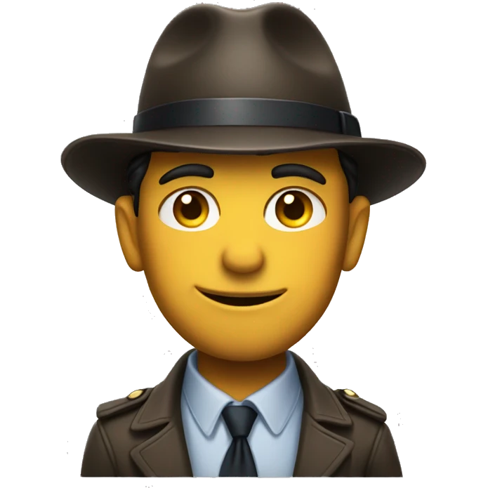 smirking detective emoji