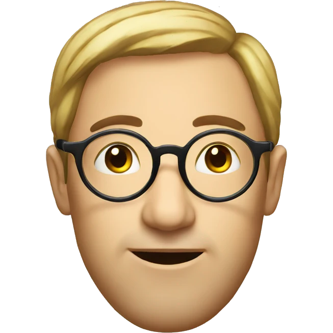 thin round frame glasses  emoji
