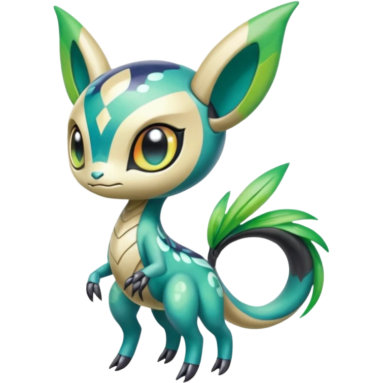 Colorful Shiny Edgy Cool Badass Painted Splashed Exotic Meloetta-Palkia-Virizion-Stitch-Fakémon-creature-hybrid emoji