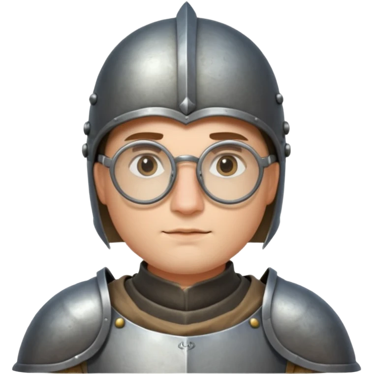 Knights with Glasses: Knight in armor with round glasses
















 emoji