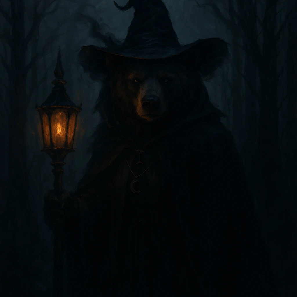 bear witch, mysterious, dark, enchanting emoji
