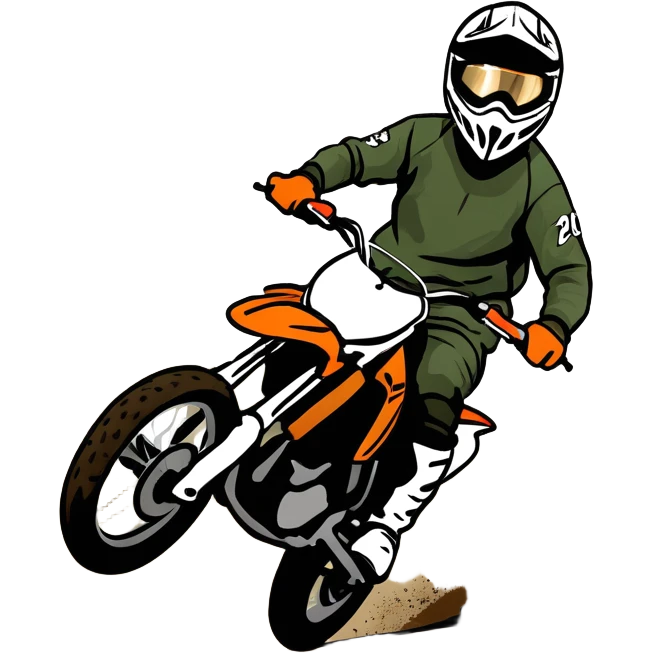 Dirt bike rider emoji