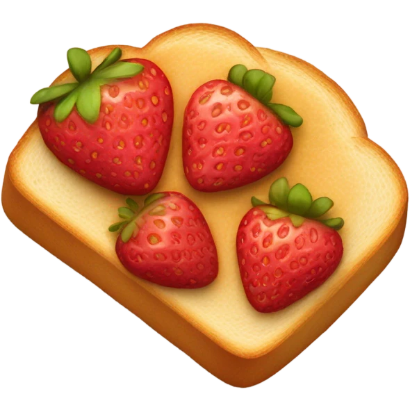 toast with strawberries ontop emoji