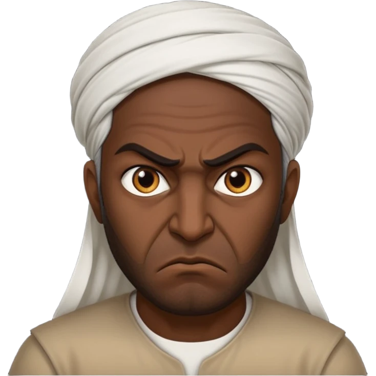in profile, angry Iranian emoji