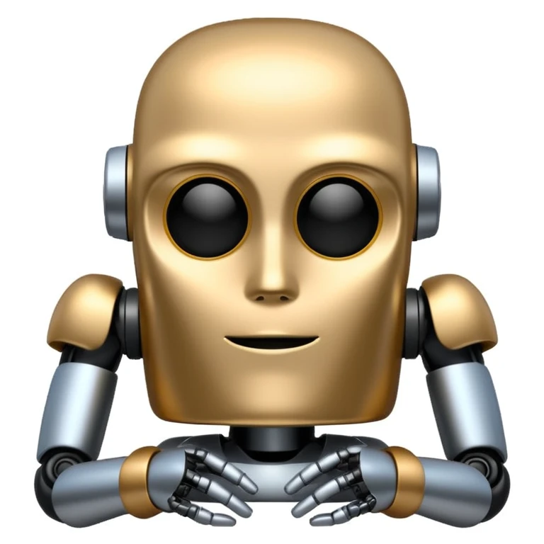 programming code bot (black background) emoji