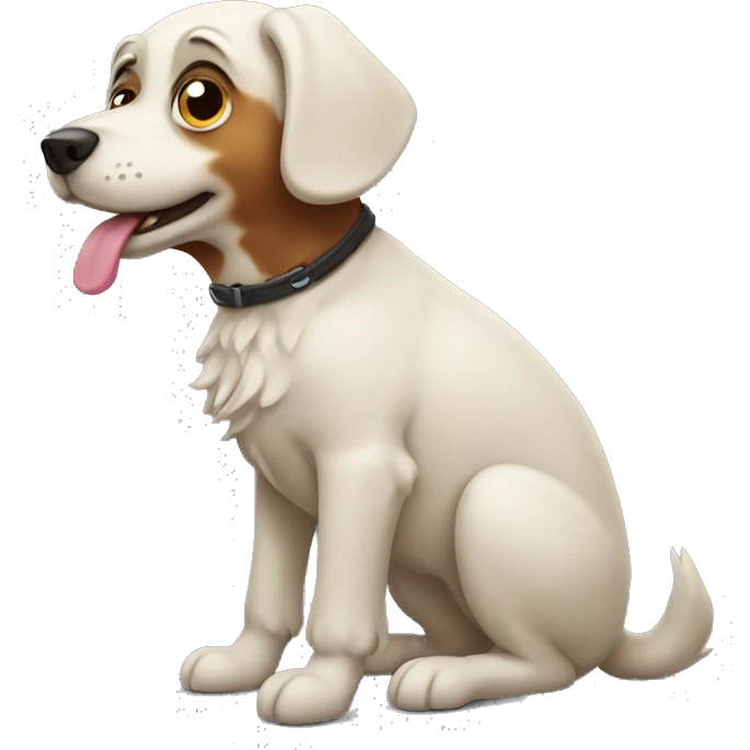 Dog having poo emoji