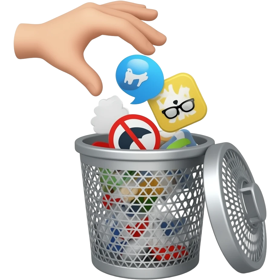 emojis que no sean personas: Eliminación emoji