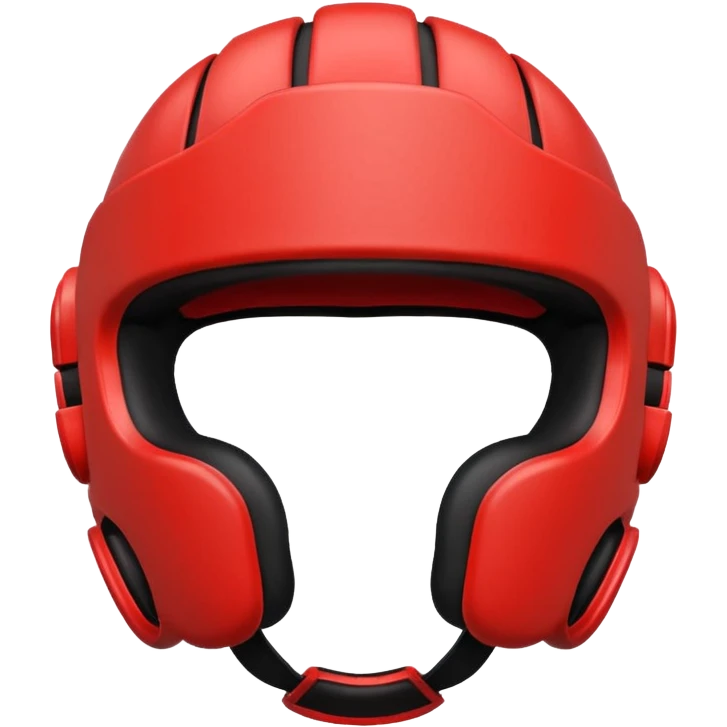MMA headgear object icon, protective sparring helmet, padded texture, 3D cartoon, mobile game icon style, centered, clean background, no text, no watermark
 emoji