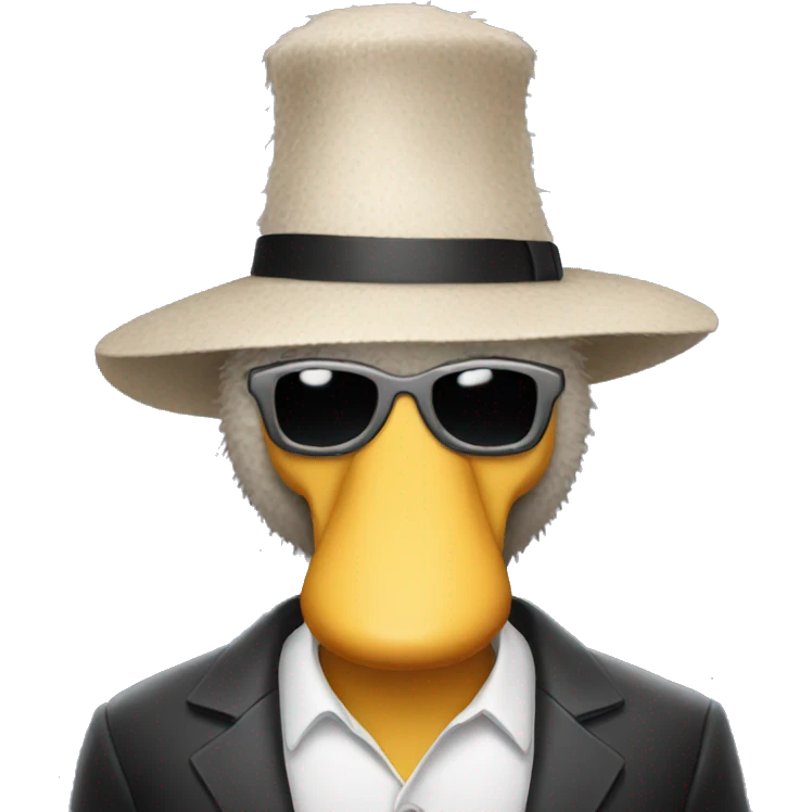 man in ostrich suit emoji