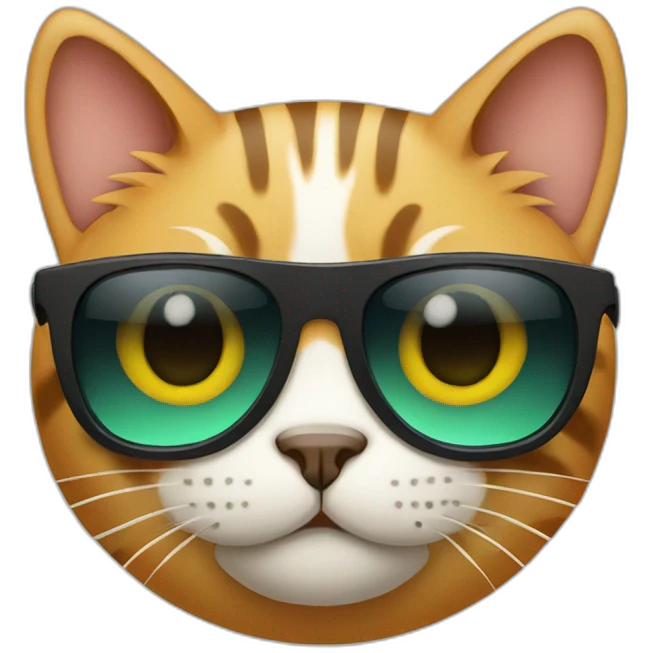 Cat with sunglasses emoji