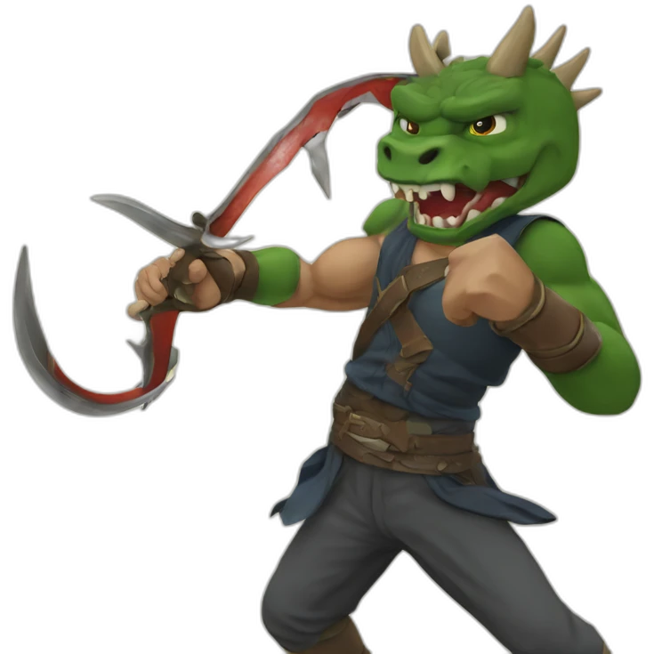 Jameson fighting a drago emoji