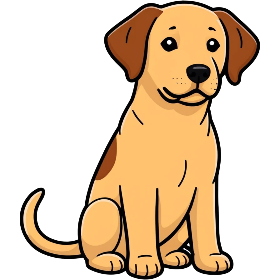 Brauner Labrador  emoji