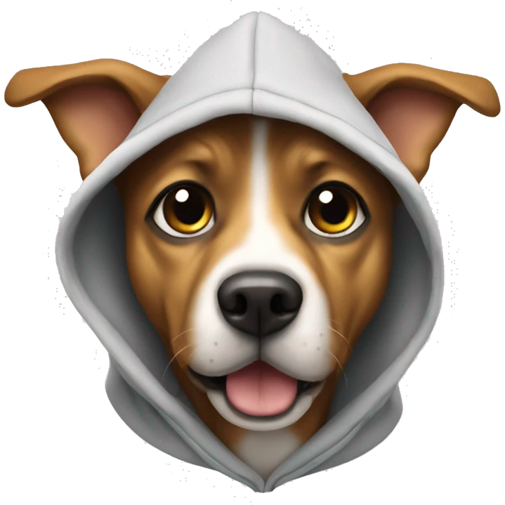 Dog Whering a hoodie emoji