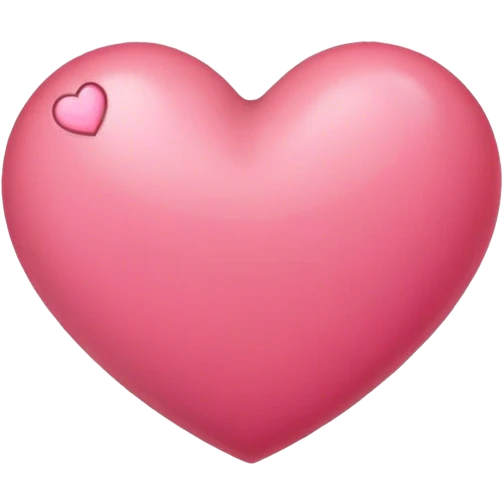 Ruddy pink heart emoji
