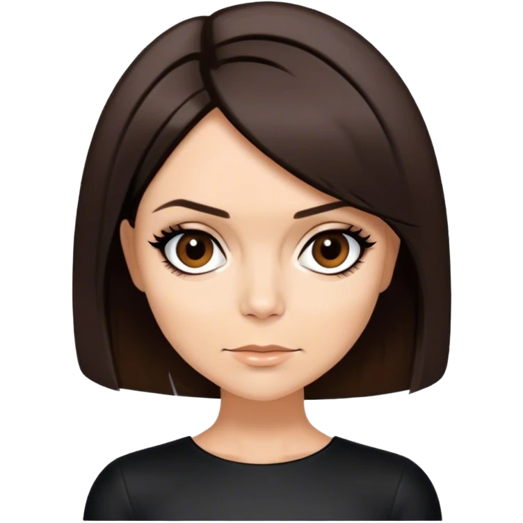 Posh Spice with dark brown hair in a bob cu emoji