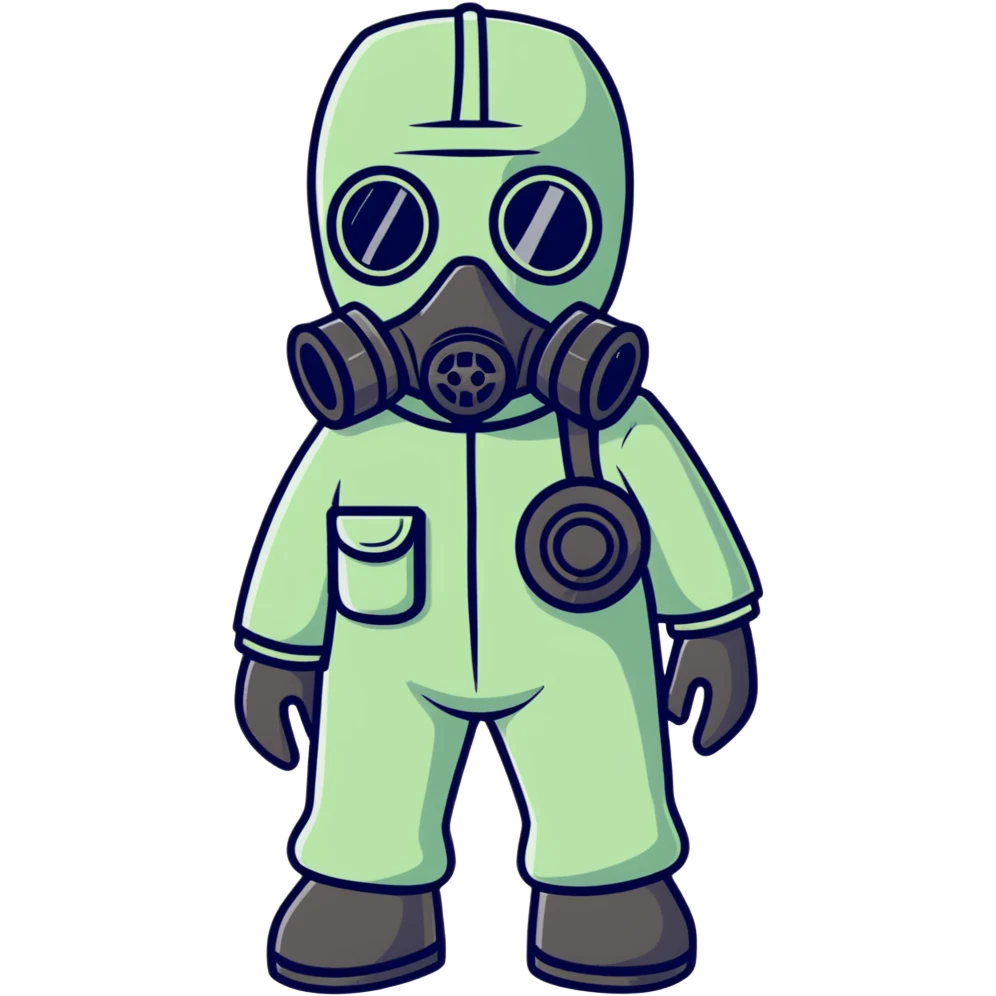 person wearing a gas mask emoji