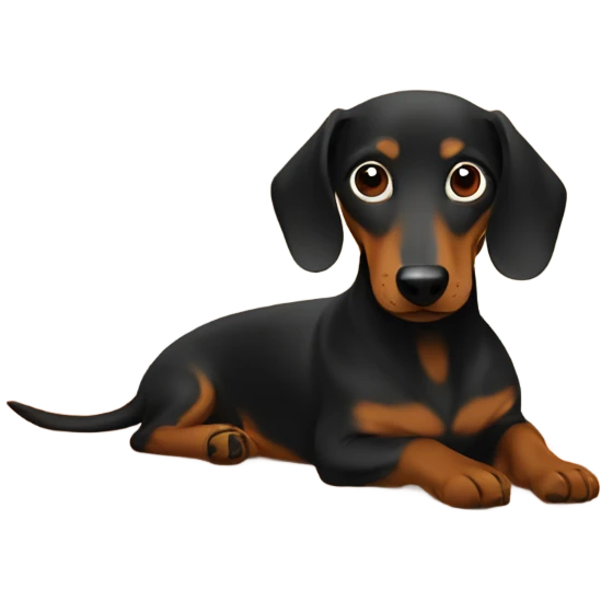 dachshund laying by a fireplace emoji