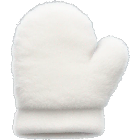 White fluffy mittens  emoji