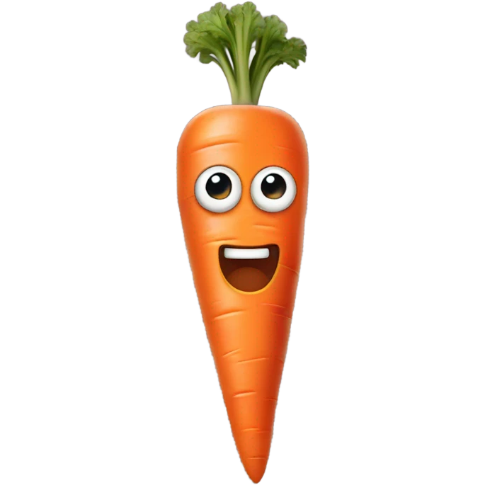 Carrot with eyes emoji