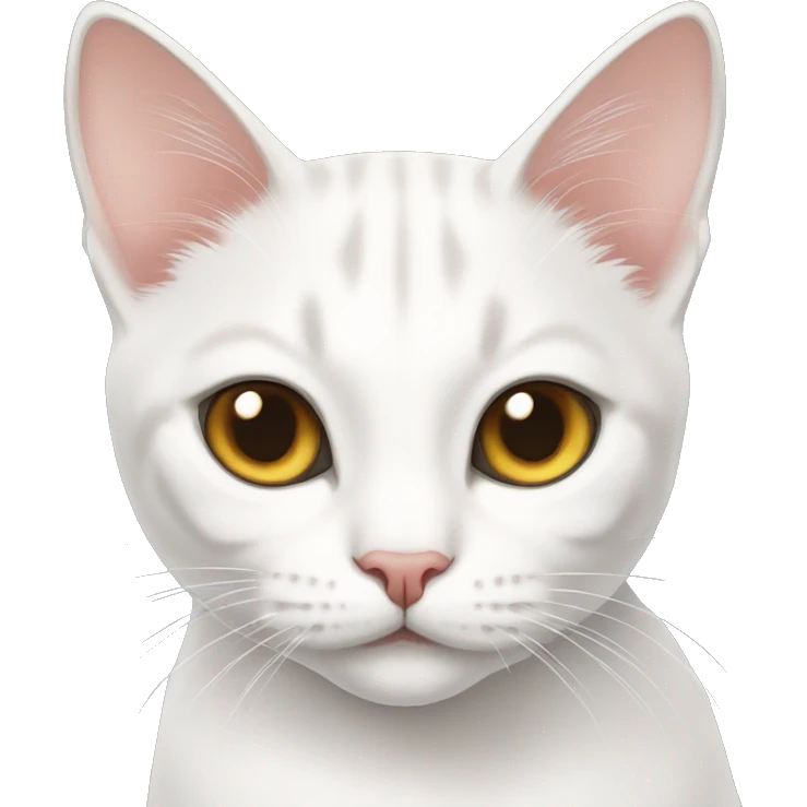 white domestic shorthair cat emoji