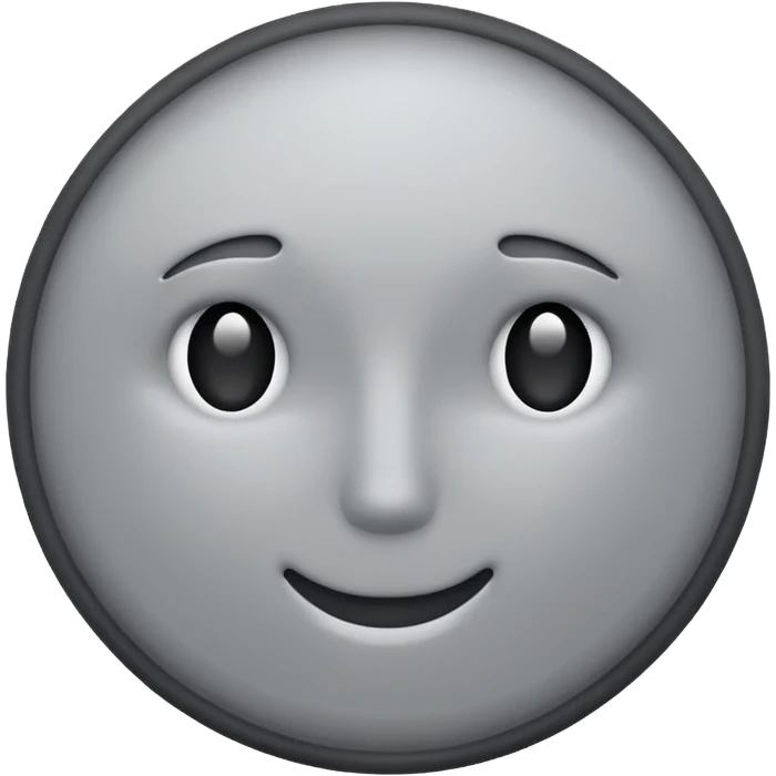 Grey circle no face emoji