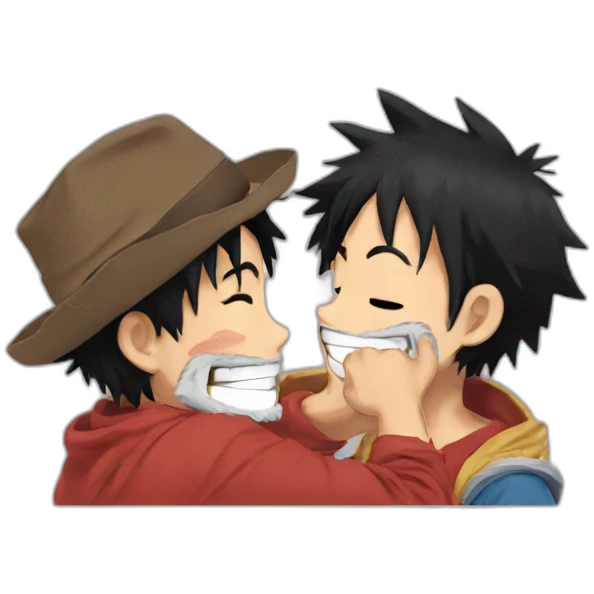 luffy et mani bisous emoji