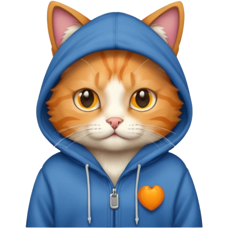 cat wearing hoodie emoji