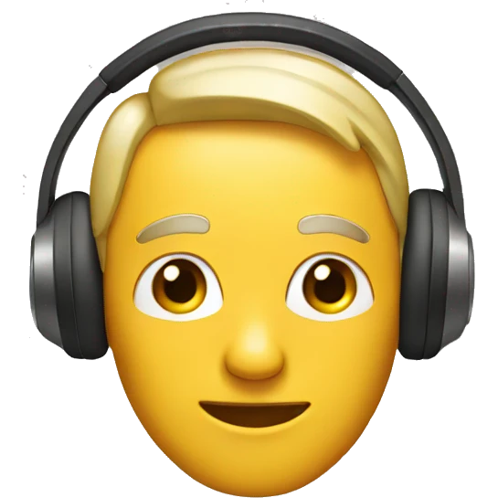 a face wearing headphones emoji