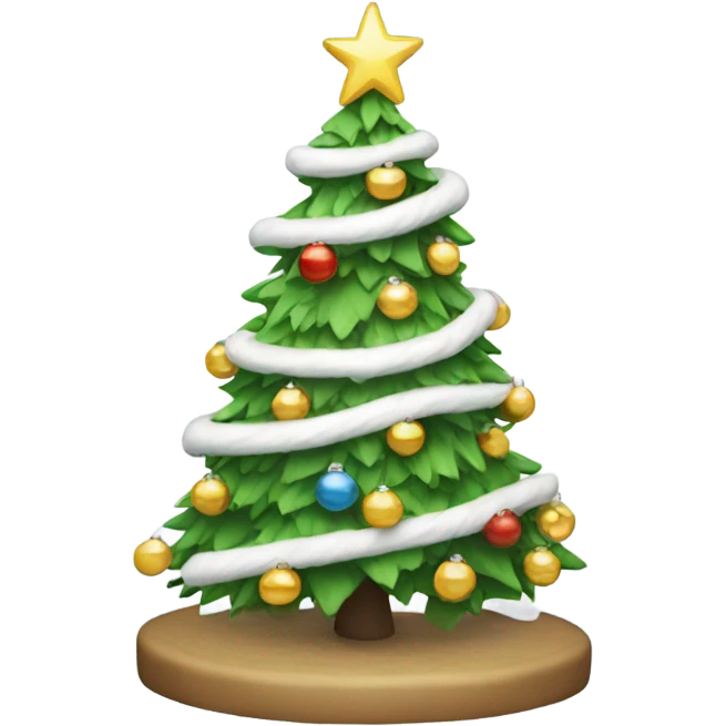 white Christmas tree emoji
