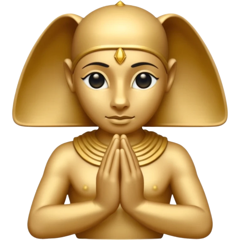 Emoji of sphinx with hands in front side emoji