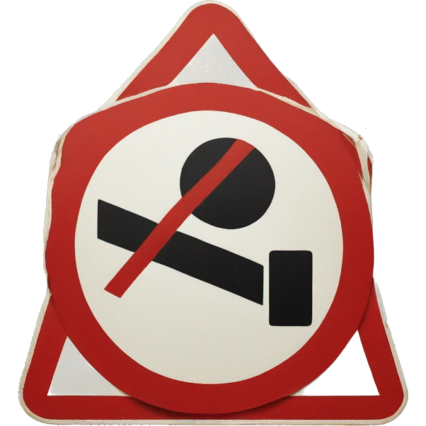 prohibited ROAD SIGN emoji