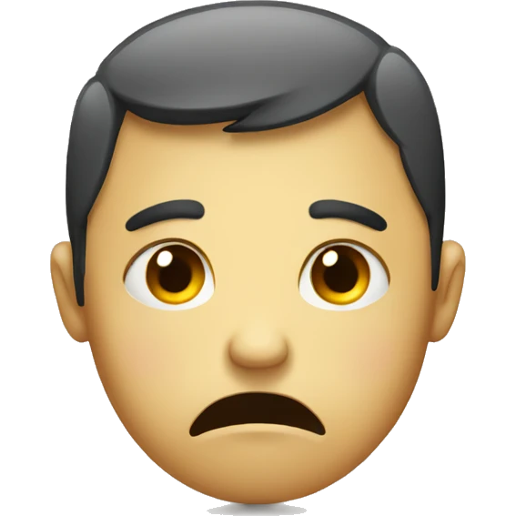 Sad face emoji