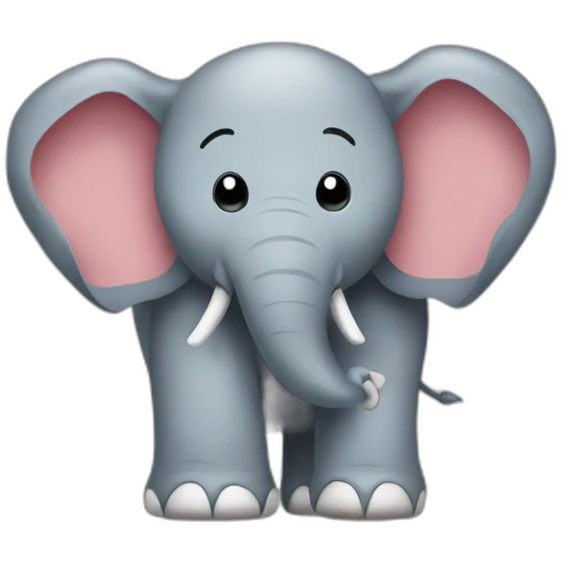 Elephant with a big sign that says #1Fan emoji