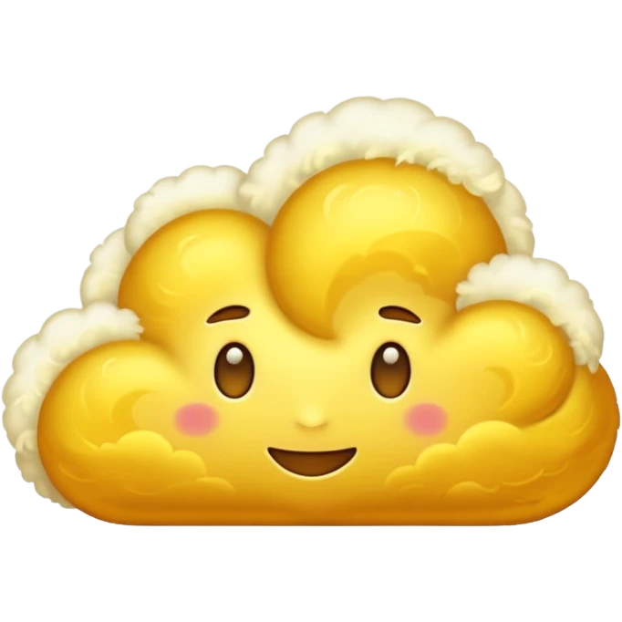Convert this cloud ☁️ to golden cloud emoji