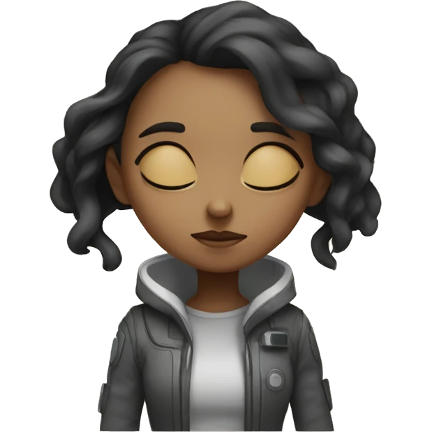 Sleepy sci-fi girl emoji