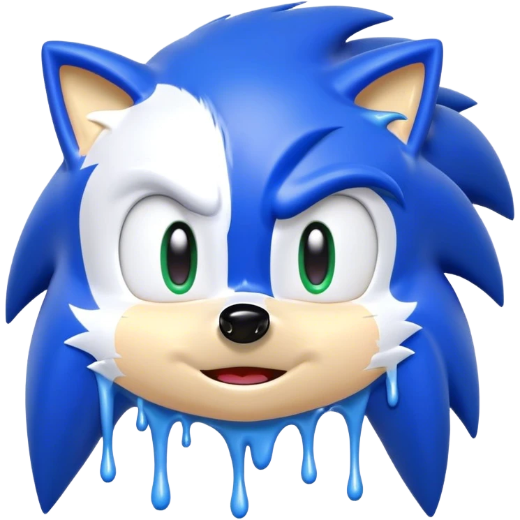 sonic dripping white paint emoji