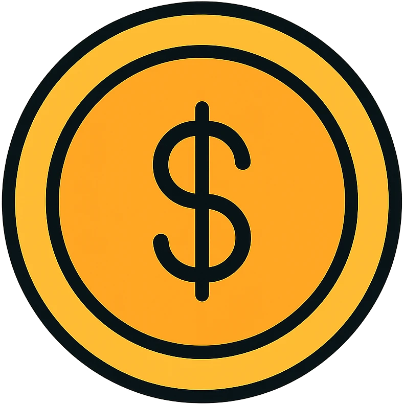 A coin emoji
