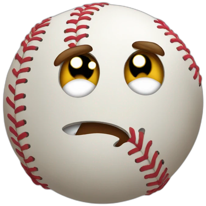 Deflated baseball emoji