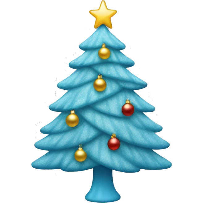Light blue Christmas tree emoji