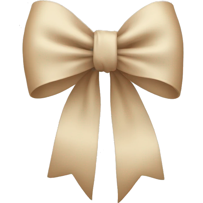 beige bow emoji