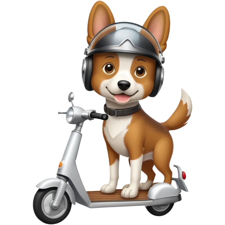 Chien à conduire un scooter  emoji