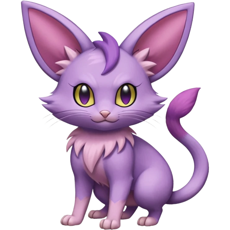 Rattata-Skitty-Espeon-Purrloin-Fakemon-hybrid-creature (full body) emoji