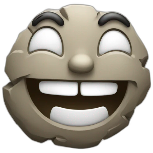 laughing stone face emoji