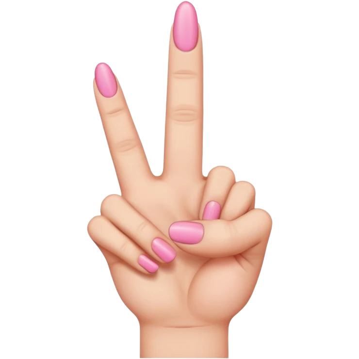 Pink middle finger emoji