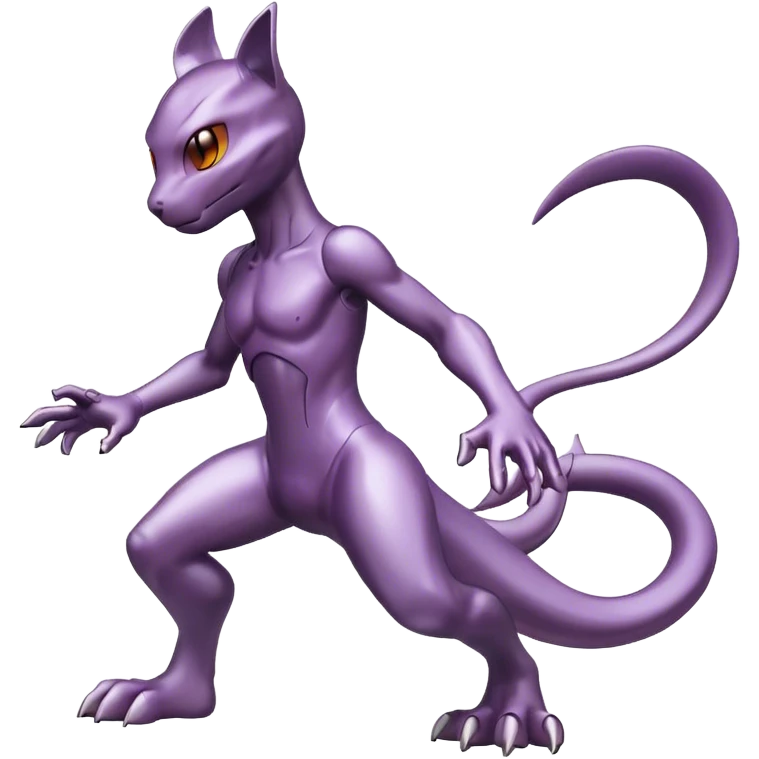  Cool Edgy Shiny Legendary Mewtwo-Digimon-hybrid full body emoji