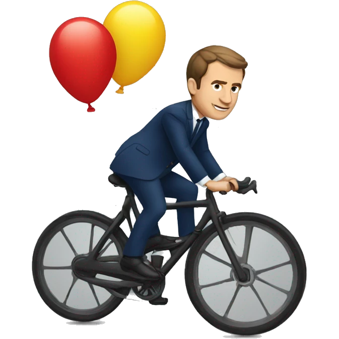 Macron sur vélo  emoji