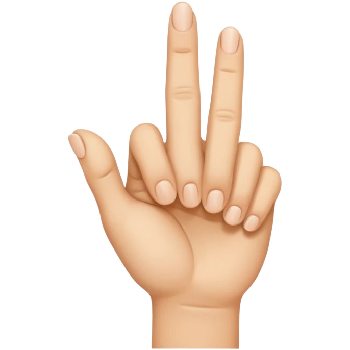 A closed hand with the land finger sticking out emoji
