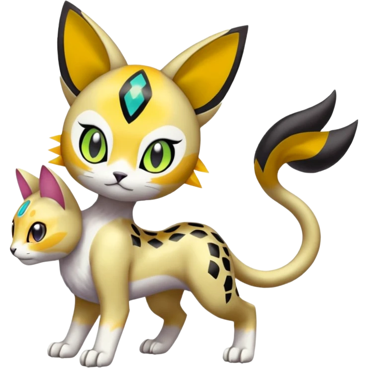 Meloetta-Baihumon-Meicoomon-Gatomon-Liepard-Pokémon-Digimon-Fakémon-fusion-hybrid-creature emoji