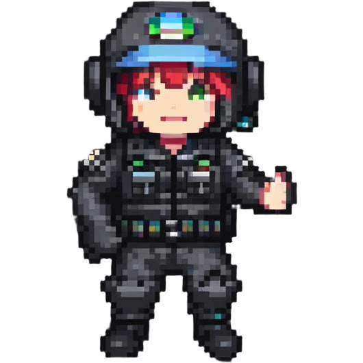 SWAT character dancing, fun Friday vibe emoji